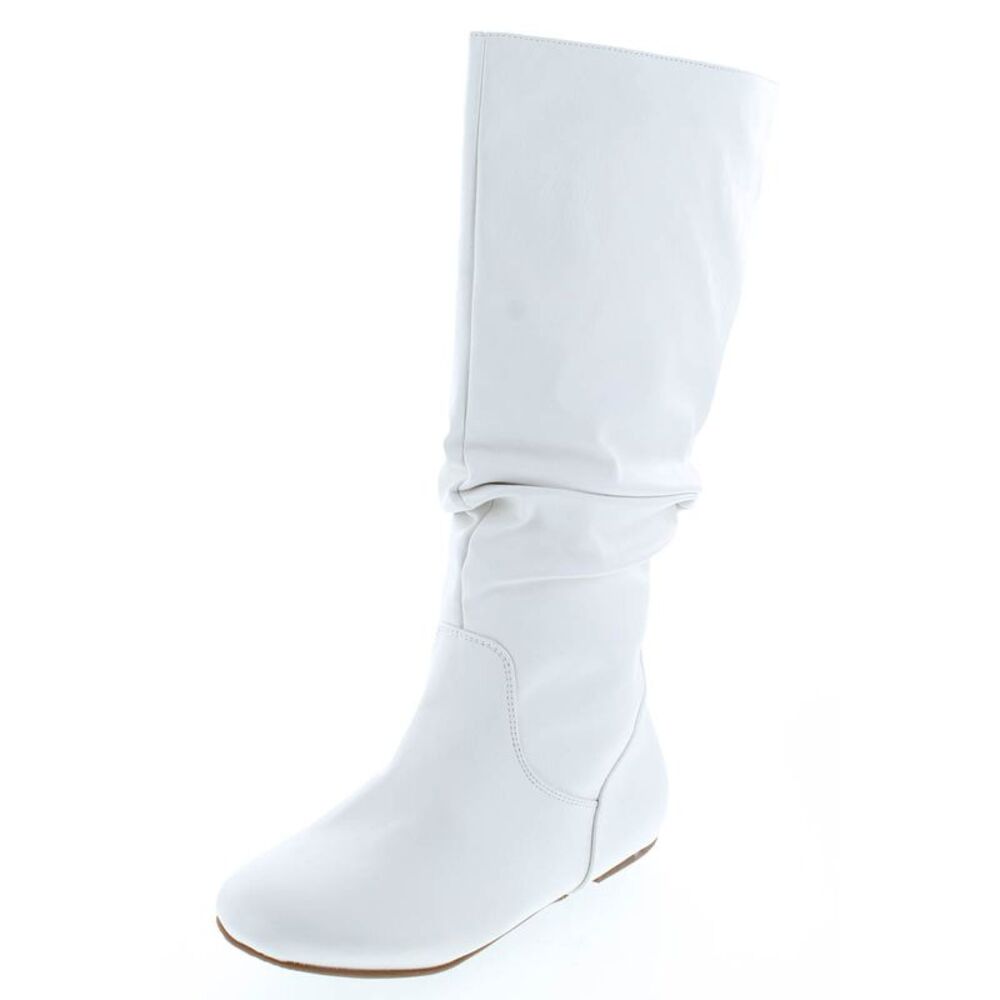 Top Moda Data-1 White Pu Womens boots 8.5 NEW